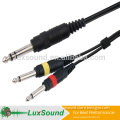 A/V cable,Stereo 6.35 jack to mono 6.35 jack A/V cable,professional A/V cable